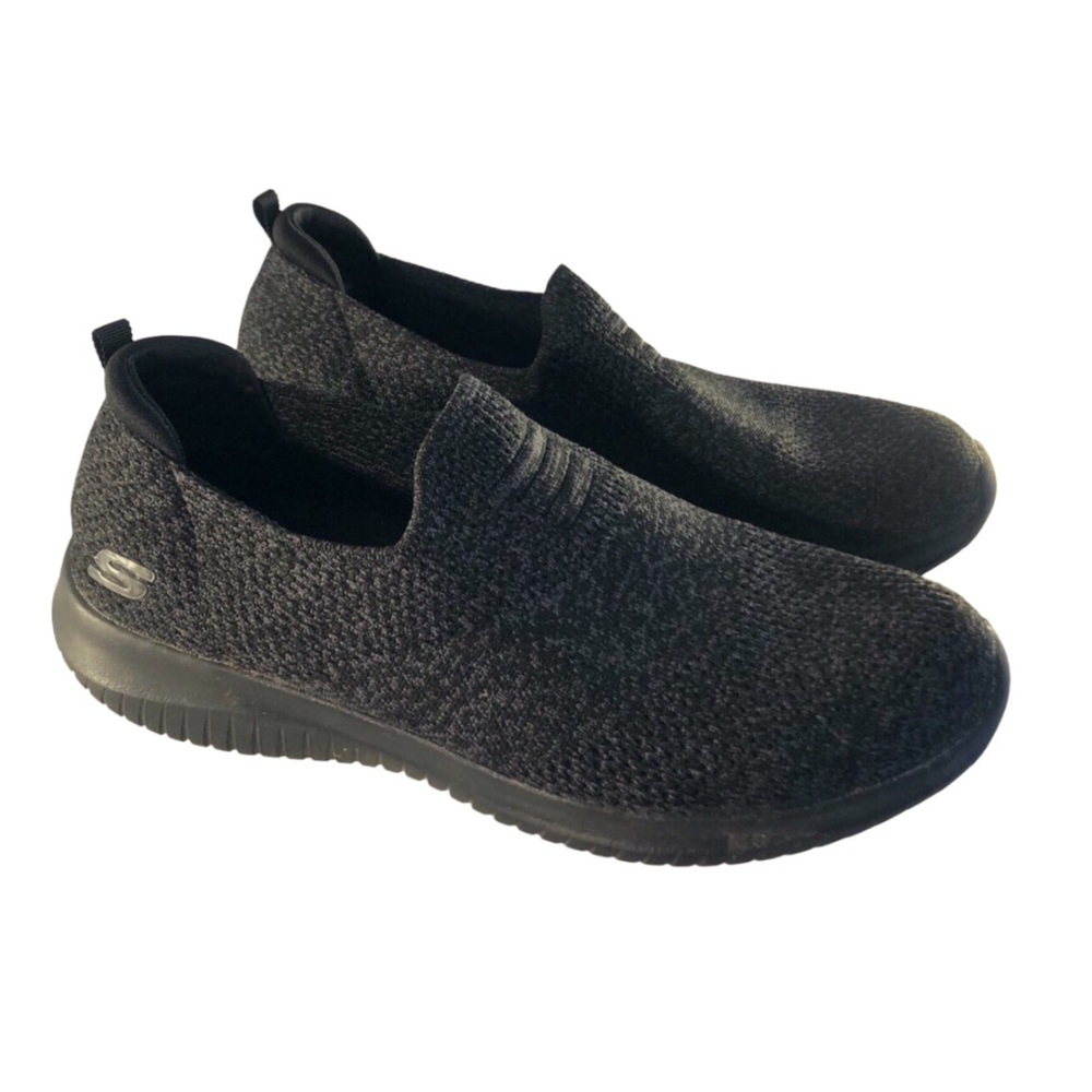 Skechers Charcoal Gray Slip-On Sneakers Sz 8.5